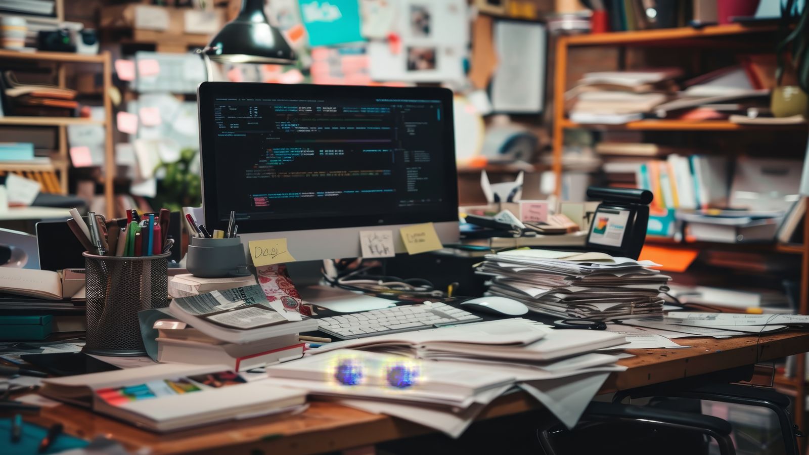 Developer workspace with code editor and documentation open